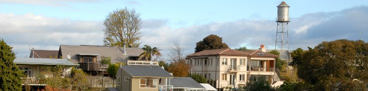 Houses on Bluff Hill, Napier